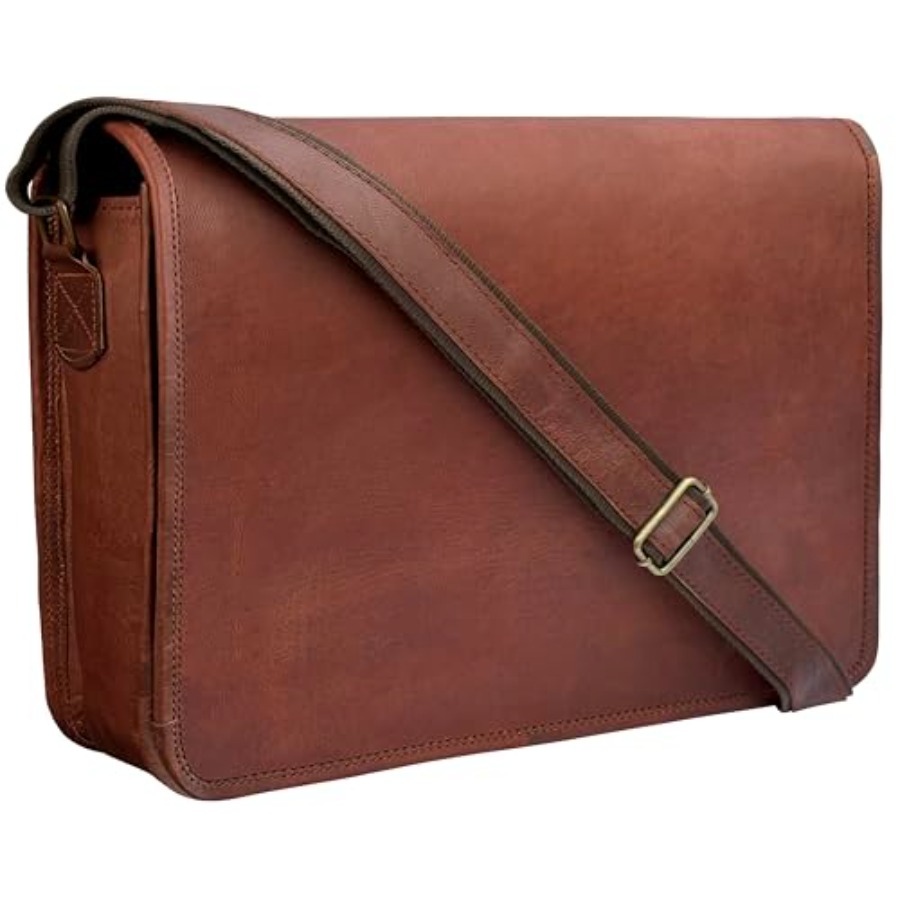 Leather Work Laptop Bag - 14