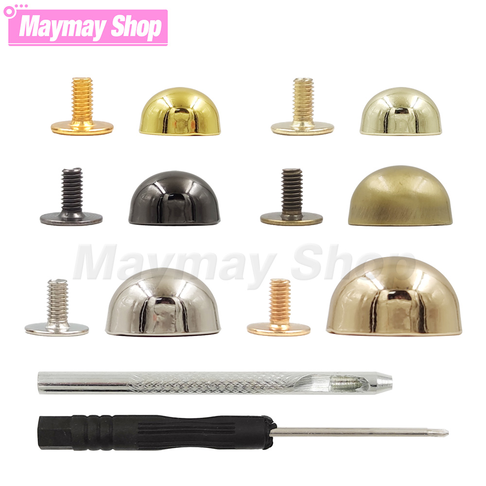 Rivet Setter Tool - 10sets 8/10/12/15/20mm Metal Dome Rivet Screw