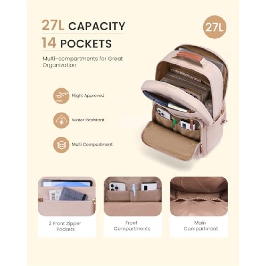Laptop Backpack for Women with – Leather Work Laptop Bag Bewertung und Preis
