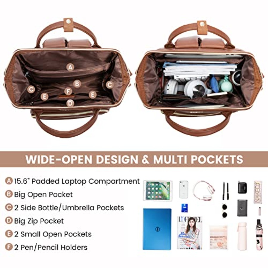 Leather Laptop Backpack for Wo – Leather Work Laptop Bag Bewertung und Preis