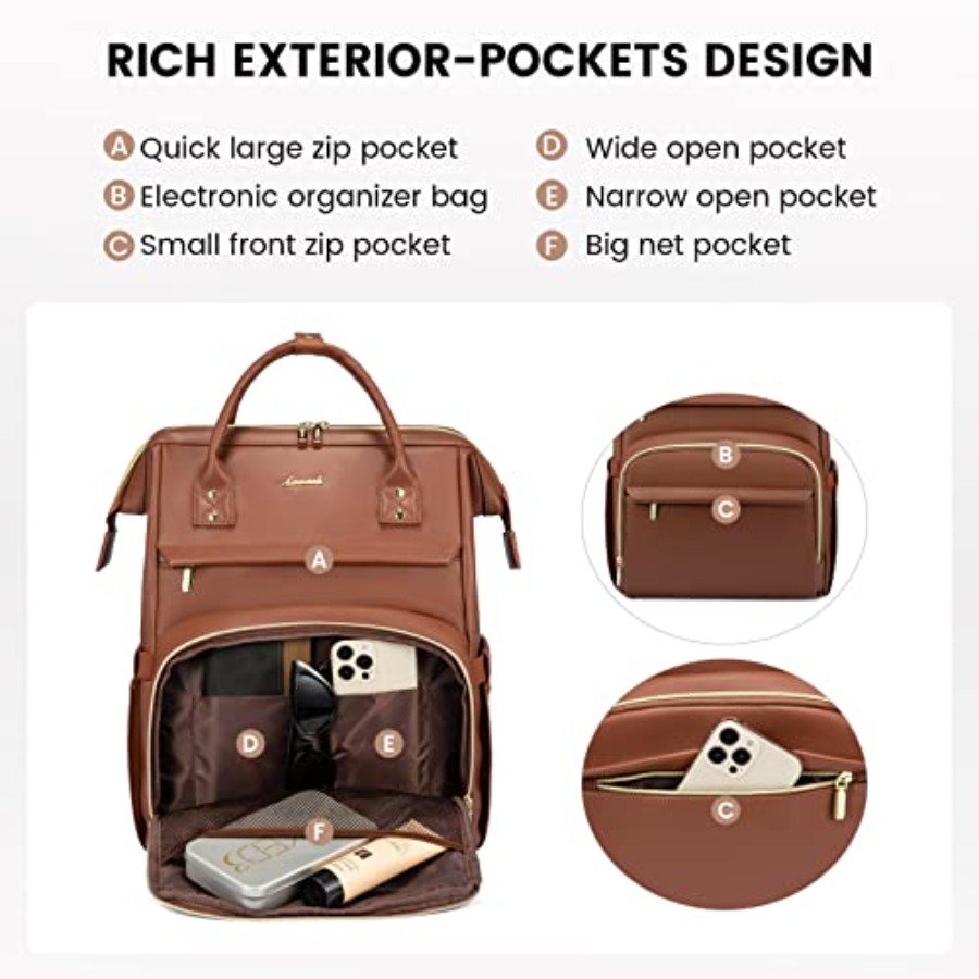 Leather Laptop Backpack for Wo – Leather Work Laptop Bag Bewertung und Preis