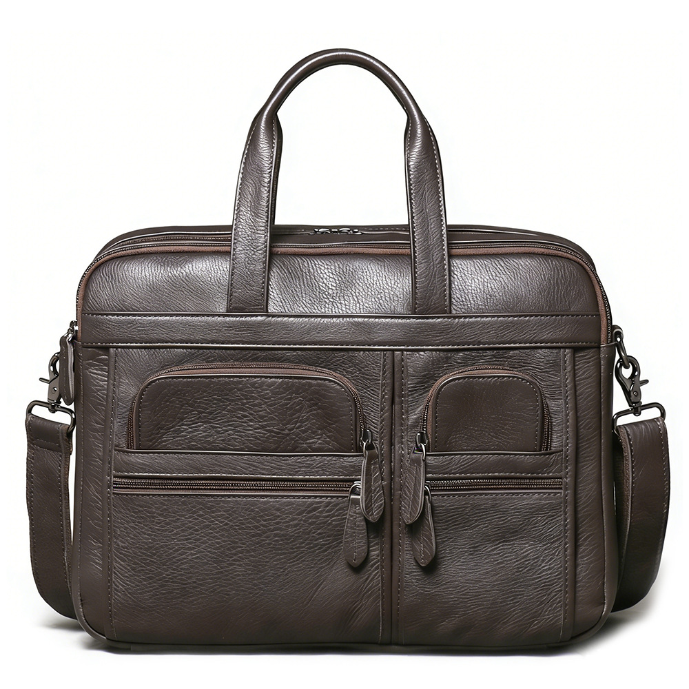 Men's Genuine Leather Briefcas – Leather Work Laptop Bag Bewertung und Preis
