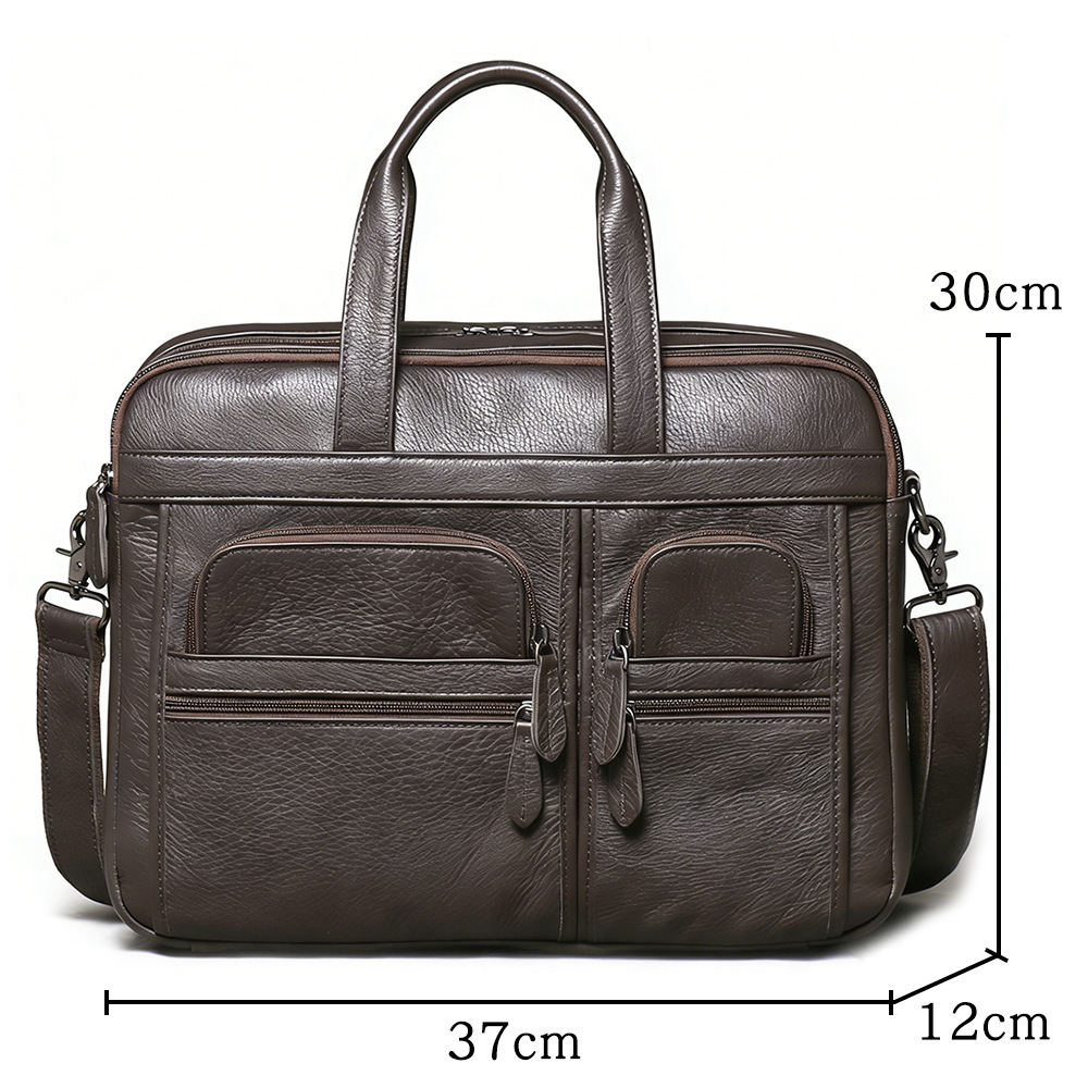 Men's Genuine Leather Briefcas – Leather Work Laptop Bag Bewertung und Preis