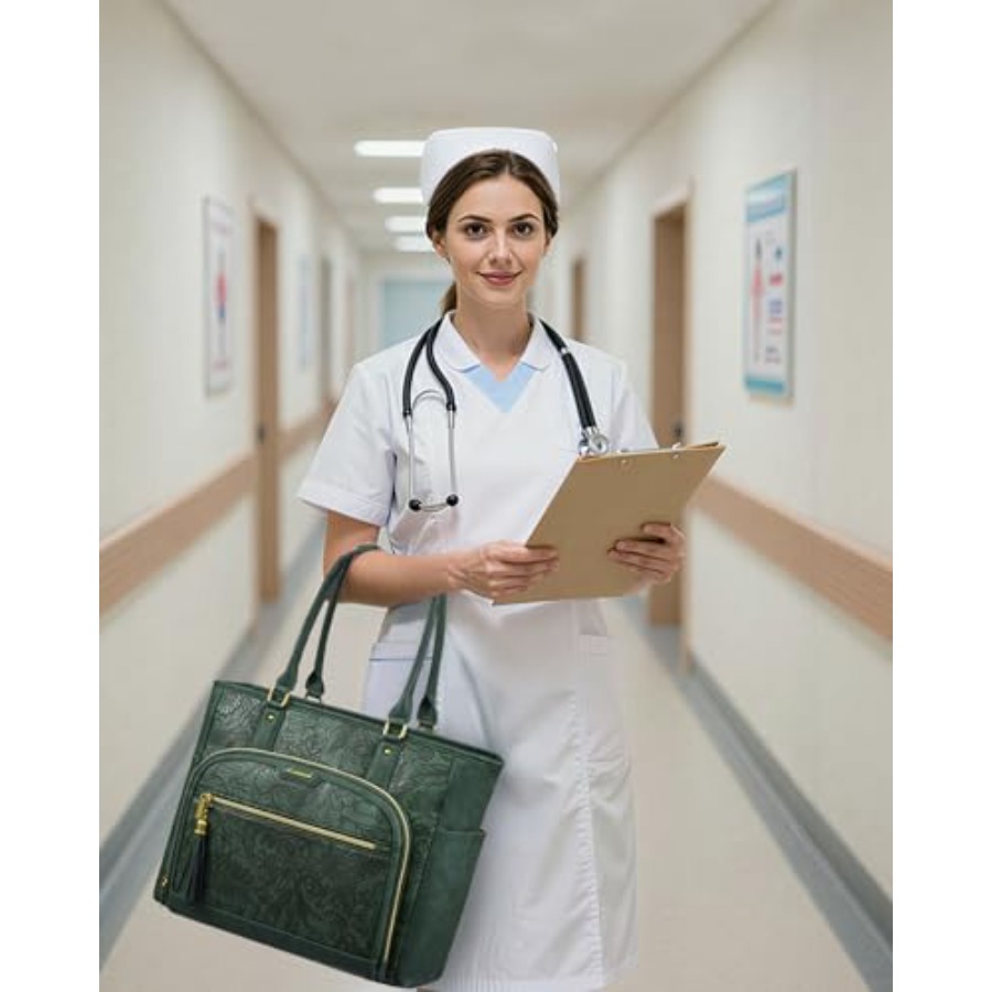 Laptop Tote Bag for Women With – Leather Work Laptop Bag Bewertung und Preis