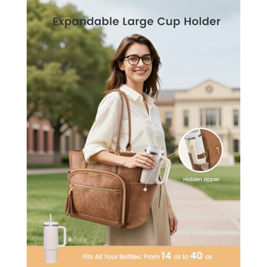 Laptop Tote Bag for Women With – Leather Work Laptop Bag Bewertung und Preis