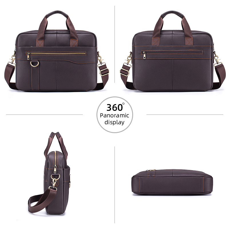 Men's Vintage Genuine Leather  – Leather Work Laptop Bag Bewertung und Preis