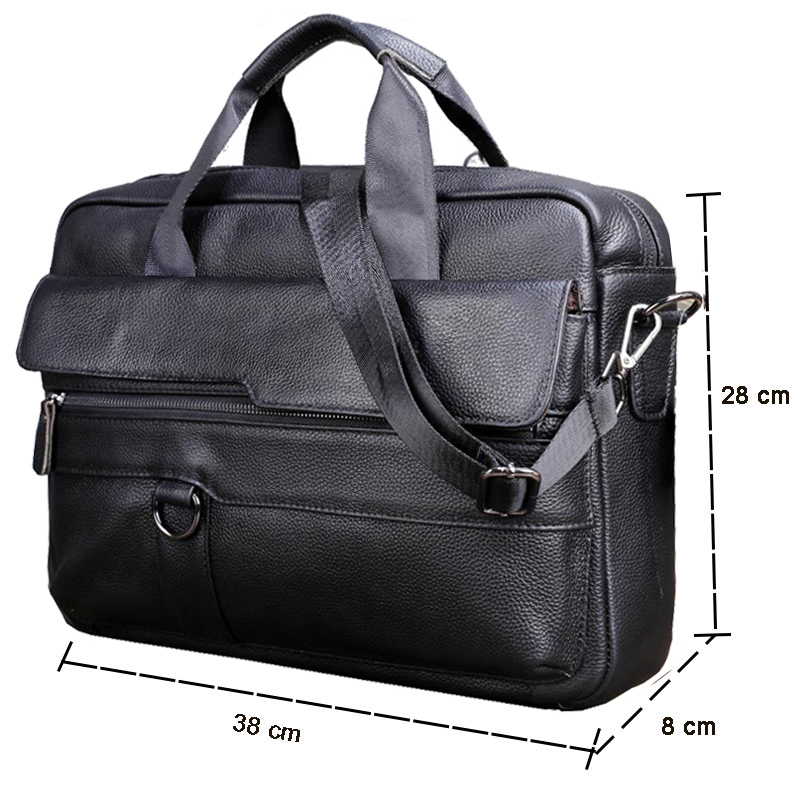 Large Men's Genuine Leather Ha – Leather Work Laptop Bag Bewertung und Preis