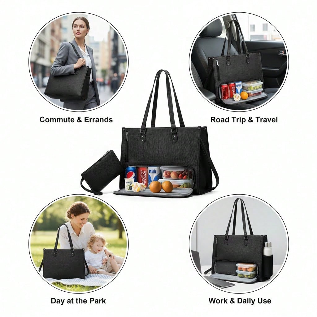 2-In-1 Women's Laptop Tote Bag – Leather Work Laptop Bag Bewertung und Preis