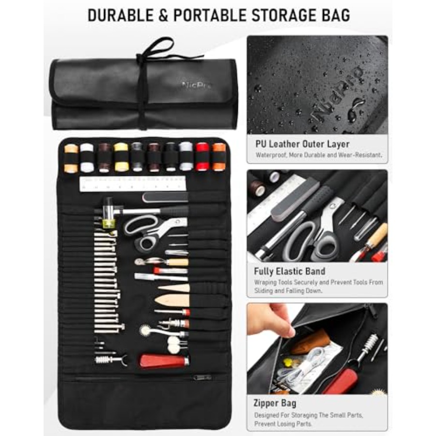 Leather Tooling Kit Leather Wo – Leatherwork Beginner Tools Bewertung und Preis