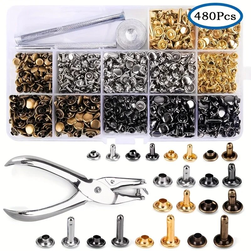 Metal Double Cap Rivets Studs  – Rivet Setter Tool Bewertung und Preis