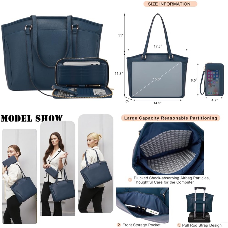 15.6 Inch Laptop Tote Bag for  – Leather Work Laptop Bag Bewertung und Preis