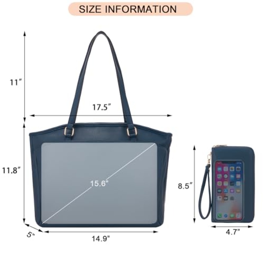 15.6 Inch Laptop Tote Bag for  – Leather Work Laptop Bag Bewertung und Preis