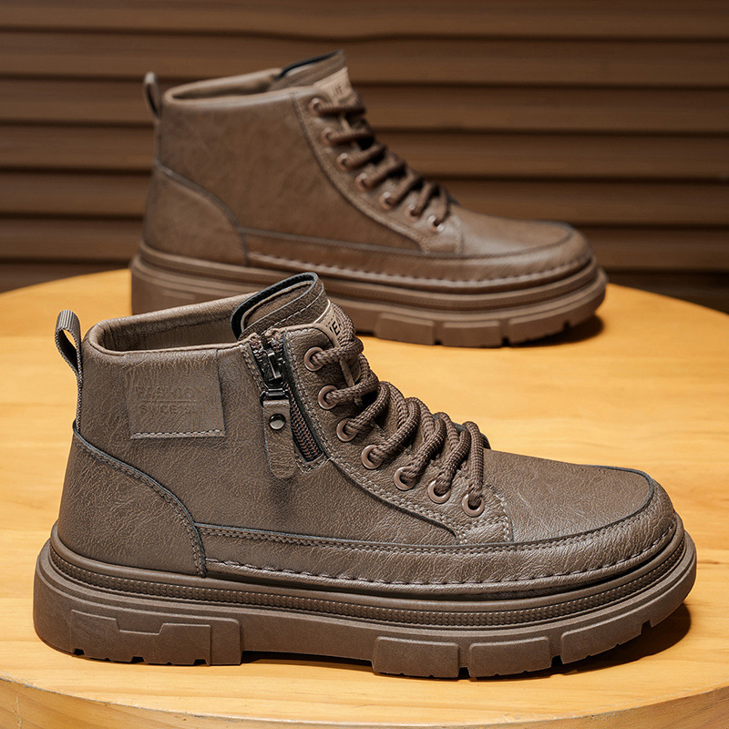 High top boots men's shoes aut – Leatherworking Items Bewertung und Preis