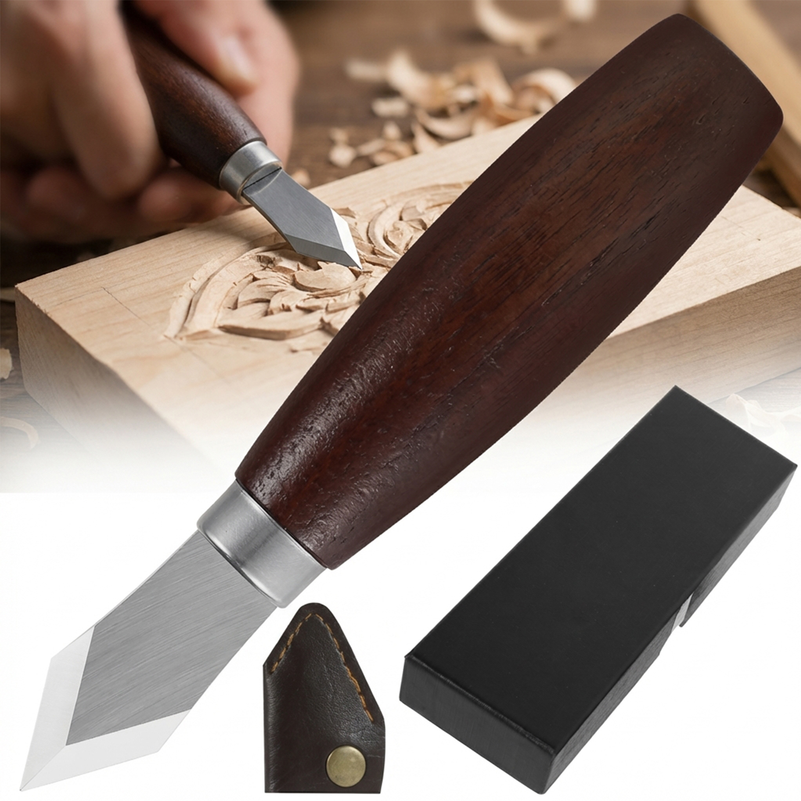 Marking Knife with Wooden Hand – Leatherwork Knife Sheath Bewertung und Preis