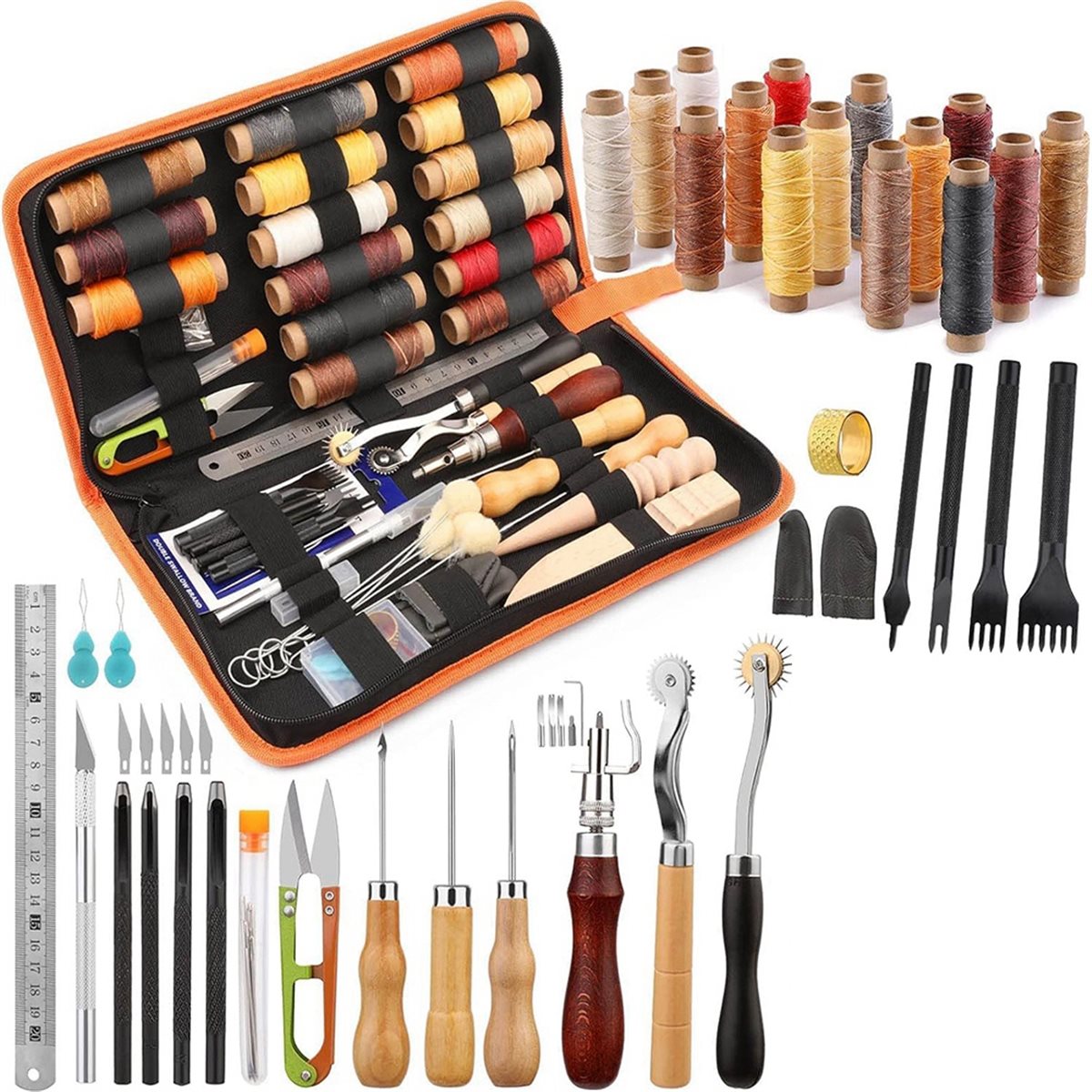 66Pcs Leather Working Tools Ki – Leatherwork Beginner Tools Bewertung und Preis