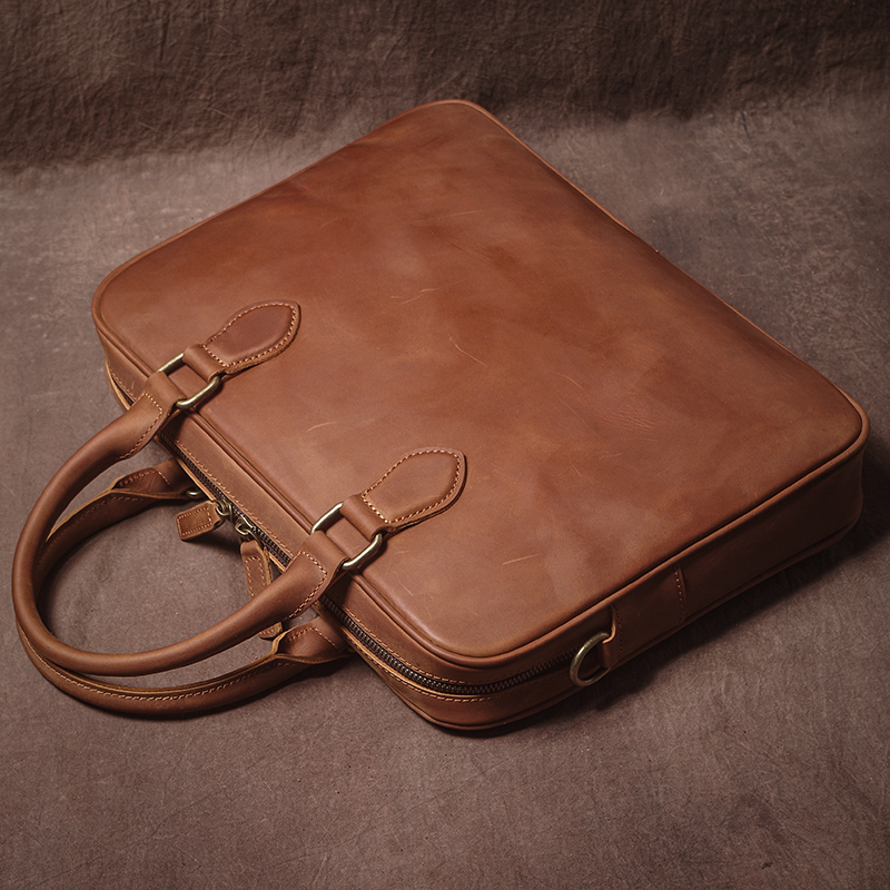 GURO Men Crazy Horse Cowhide B – Leather Work Laptop Bag Bewertung und Preis