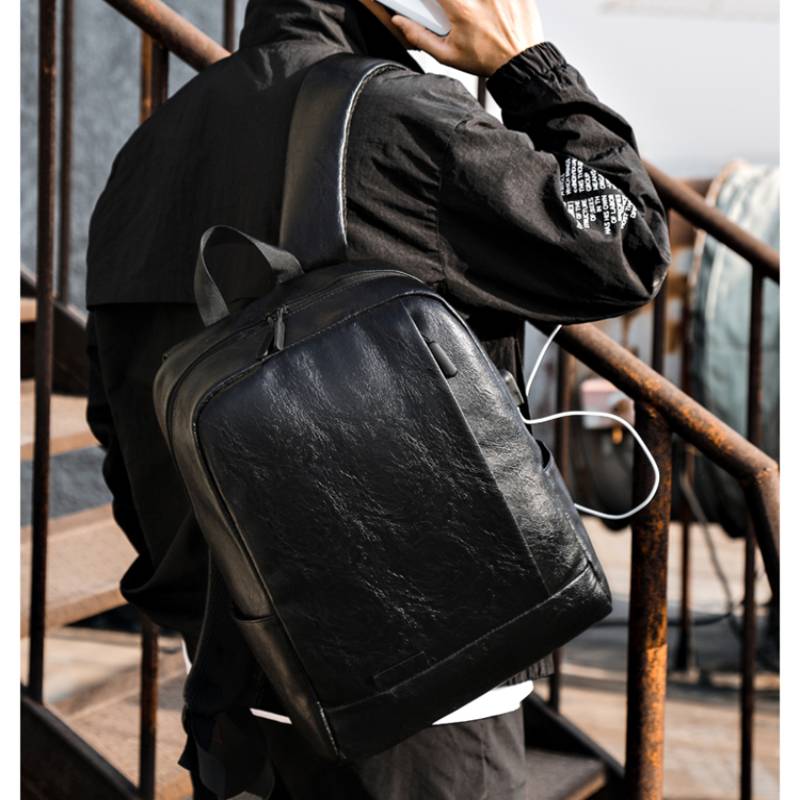 Men Fashionable Backpack PU Le – Leather Work Laptop Bag Bewertung und Preis